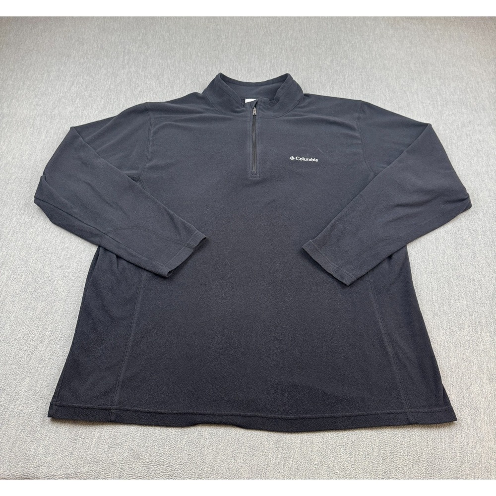 Columbia Sweatshirt Mens XL Black Klamath Range‎ Fleece Pullover Outdoors Casual